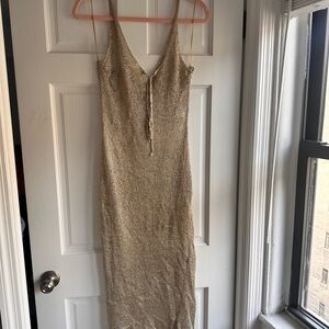 Zara Gold Backless Dress